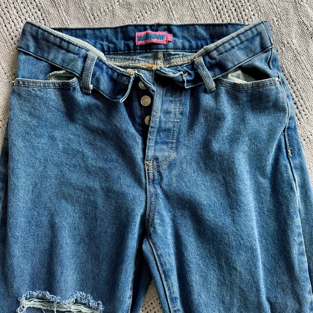 Edikted Raquel Folded Jeans Low Rise 
Color - Blue
Original price - $78